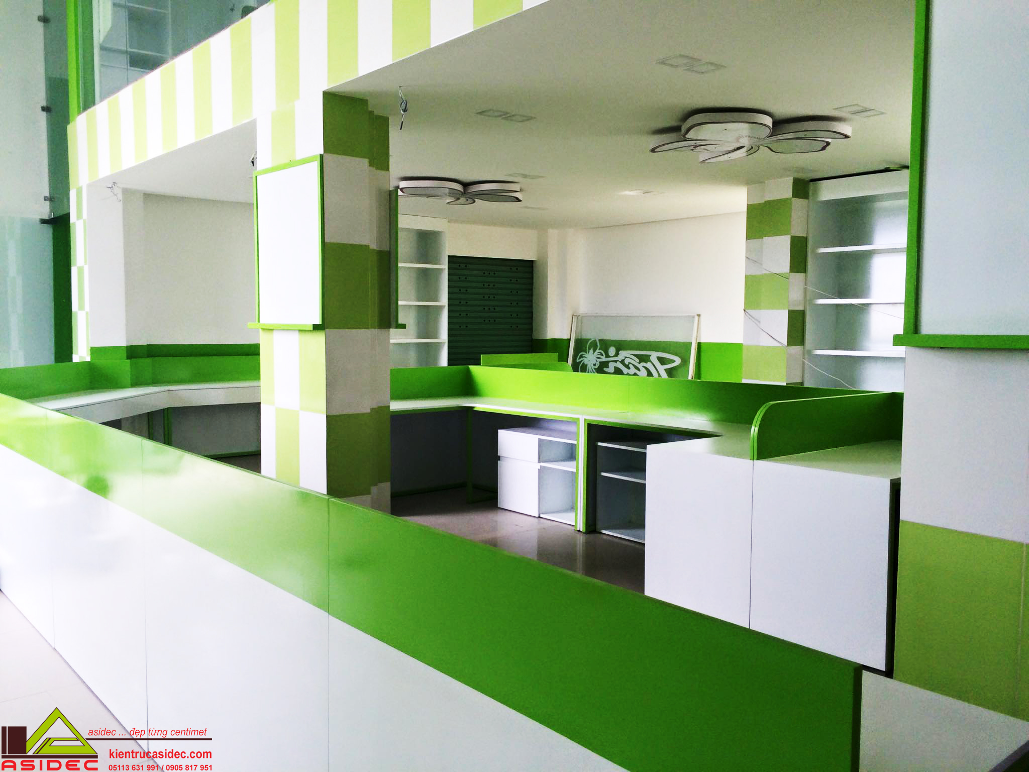 NỘI THẤT VĂN PHÒNG ẨM THỰC TRẦN GIAI ĐOẠN 1